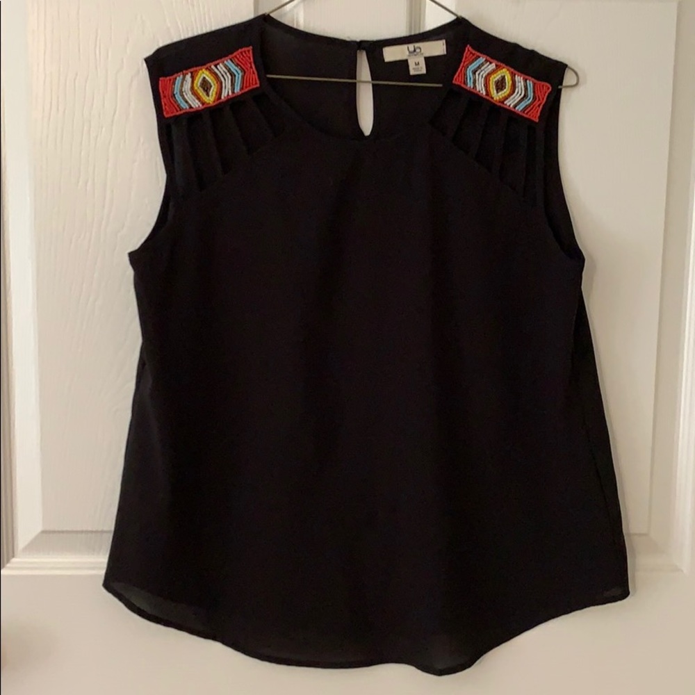 Beaded Sleeveless Top